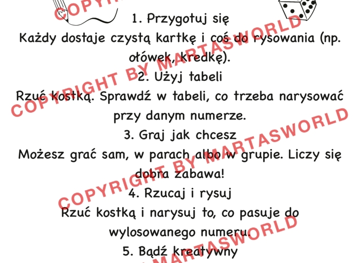 🎲✏️ Rzuć i Rysuj – Kreatywna Gra Rysunkowa! 🎨🧠