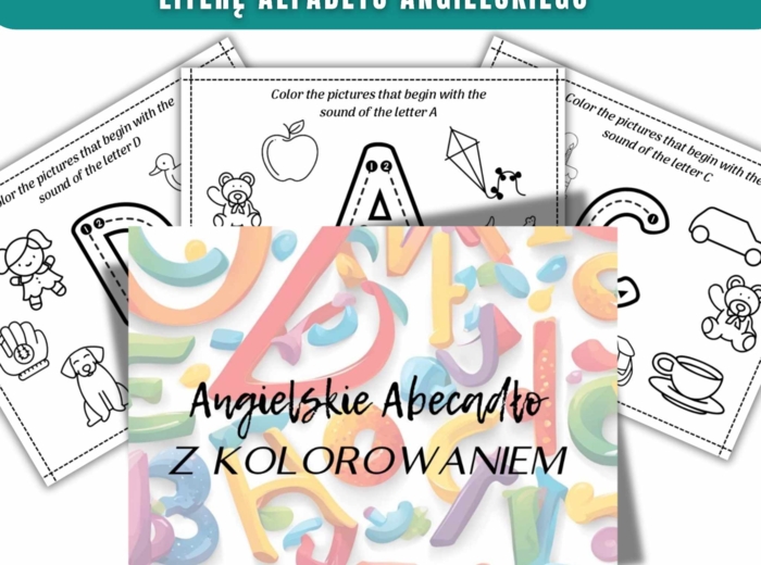 Angielskie Abecadło z kolorowaniem