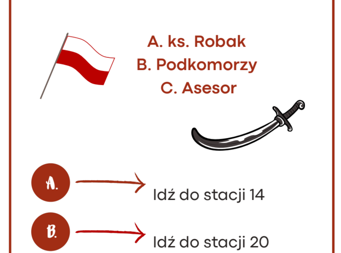 Pan Tadeusz - stacje zadaniowe na start (lekcja w ruchu)