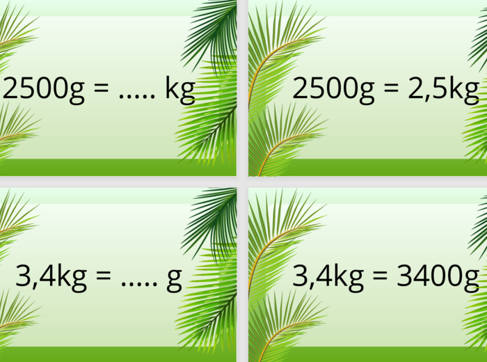 100 fiszek z zamiany jednostek masy - do samodzielnego wydruku