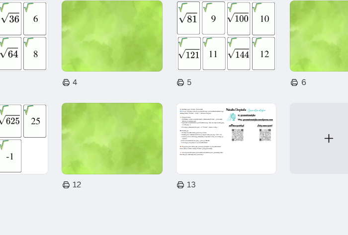 Piotruś "Pierwiastki kwadratowe"