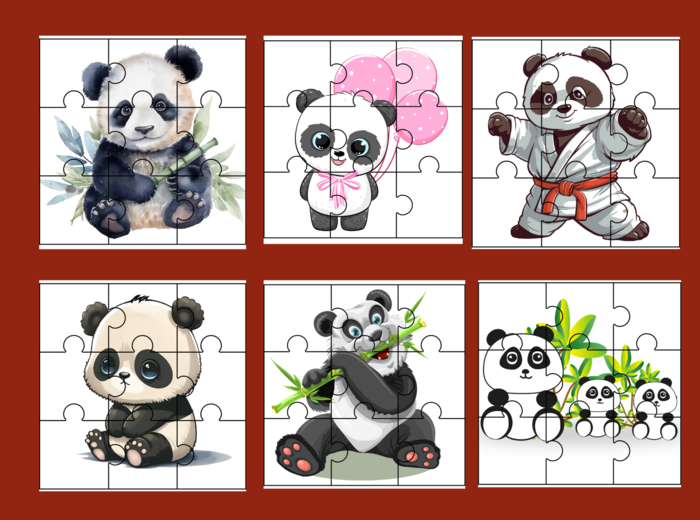 DZIEŃ PANDY – PUZZLE – 17 obrazków