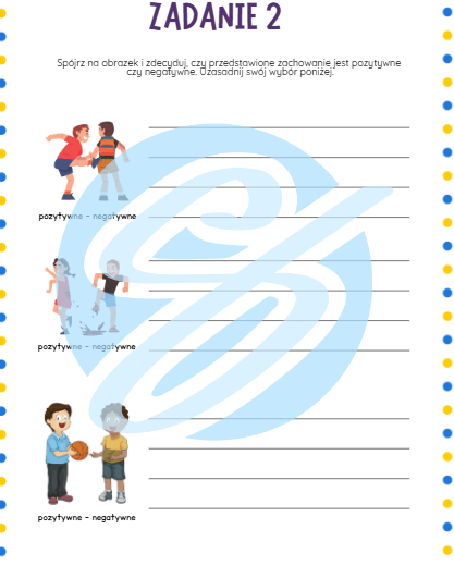 Zachowania - Dwie Karty Pracy dla Młodszych Uczniów | Idealna Pomoc dla Nauczycieli w Szkole Podstawowej