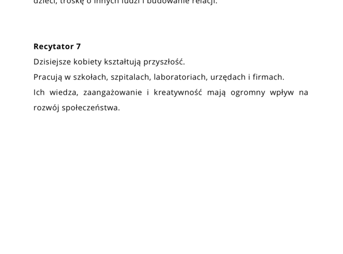 Scenariusz apel Dzień Kobiet Siła Kobiecości