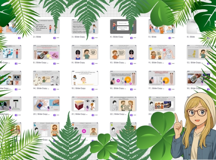 Prezentacja multimedialna w genial.ly „Jak monitorować swój stan zdrowia?”. Edukacja zdrowotna. Klasa 7. Dział „Nasze zdrowie”.