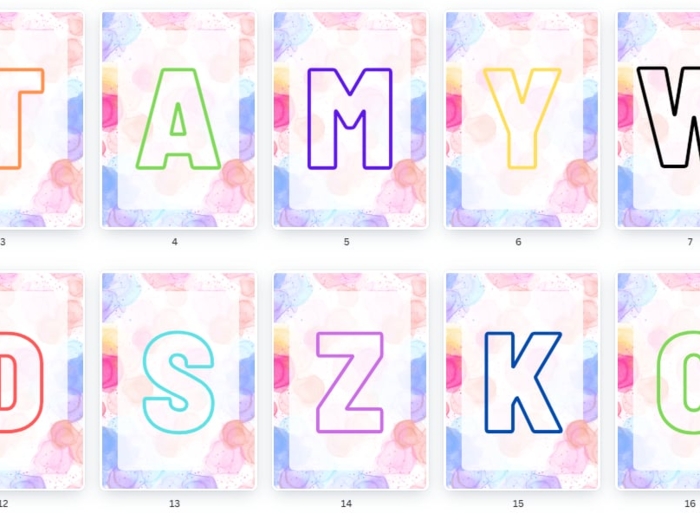 Girlanda, napis WITAMY W PRZEDSZKOLU