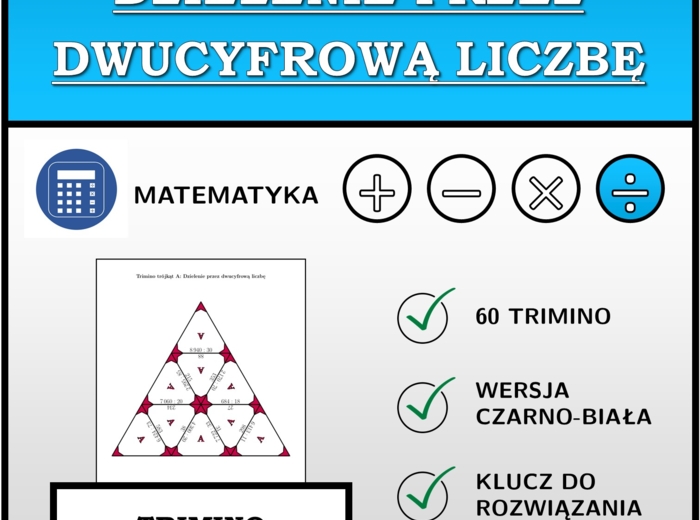 Trimino - Dzielenie przez dwucyfrową liczbę | matematyka