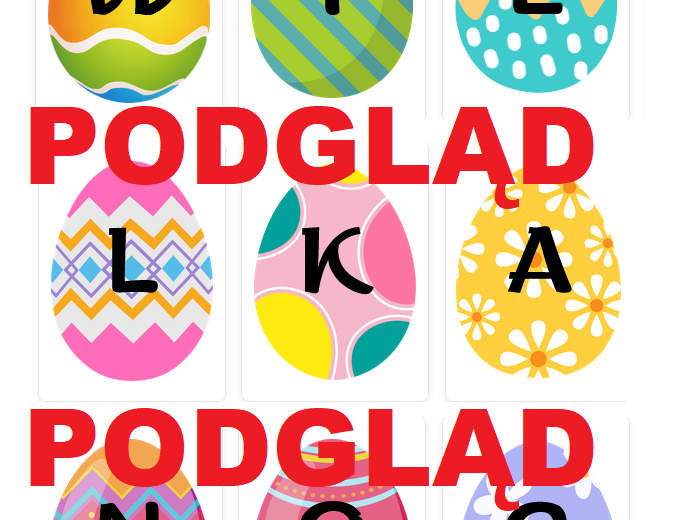 Napis - girlanda - Wielkanoc - gazetka