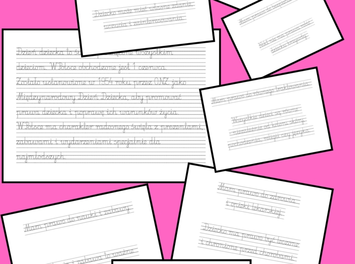 🎉 Dzień Dziecka z prawami dziecka! - 11 kart pracy - pisanie po śladzie - terapia ręki 🖍️👧👦