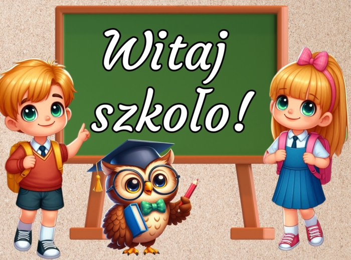 Dekoracja na gazetkę WITAJ SZKOŁO!