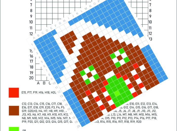 Kodowanki zimowe, świąteczne, mikołajkowe- trudne- dyktando graficzne, kolorowanka, kodowanie, zima, Boże Narodzenie, Mikołaj