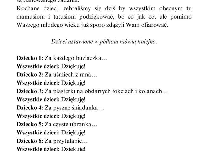 Mama i Tata- superbohaterowie; scenariusz przedstawienia dla grup przedszkolnych
