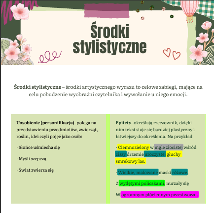 Środki stylistyczne