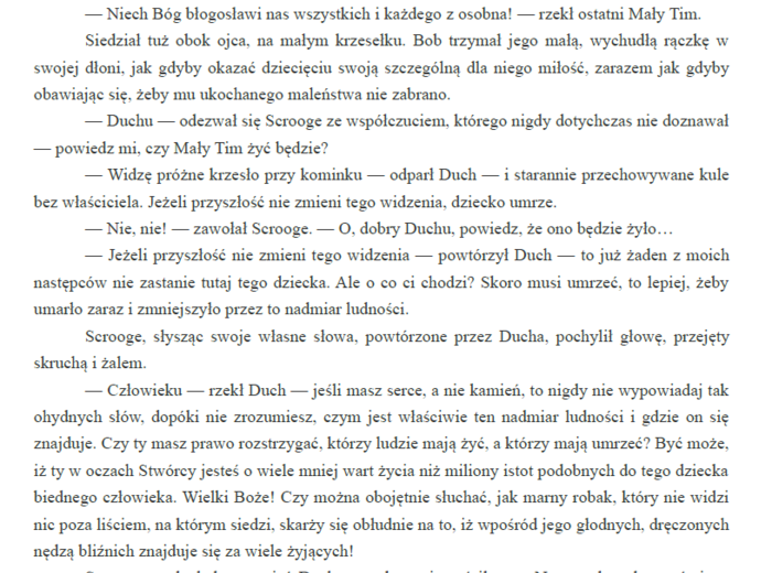 Egzamin ósmoklasisty – Arkusz z języka polskiego „Opowieść wigilijna” | Pełny test z kluczem odpowiedzi