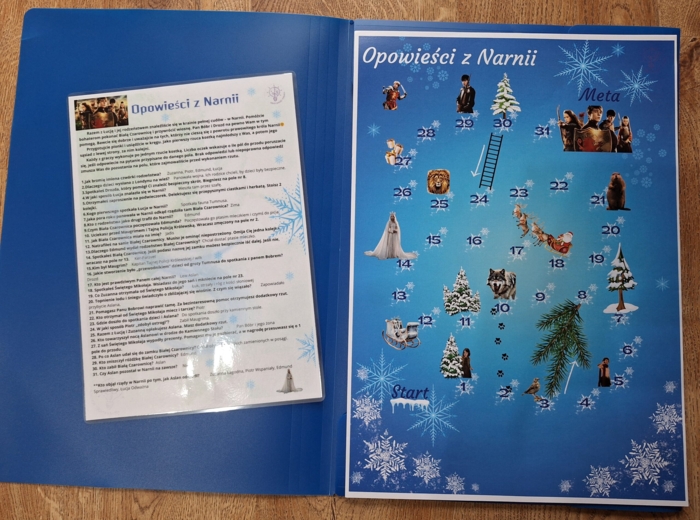 Opowieści z Narnii - gra planszowa, test z lektury, grywalizacja, język polski, klasa 5