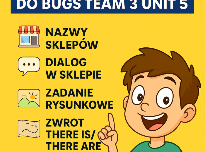 Bugs team 3 unit 5 - powtórka materiału.