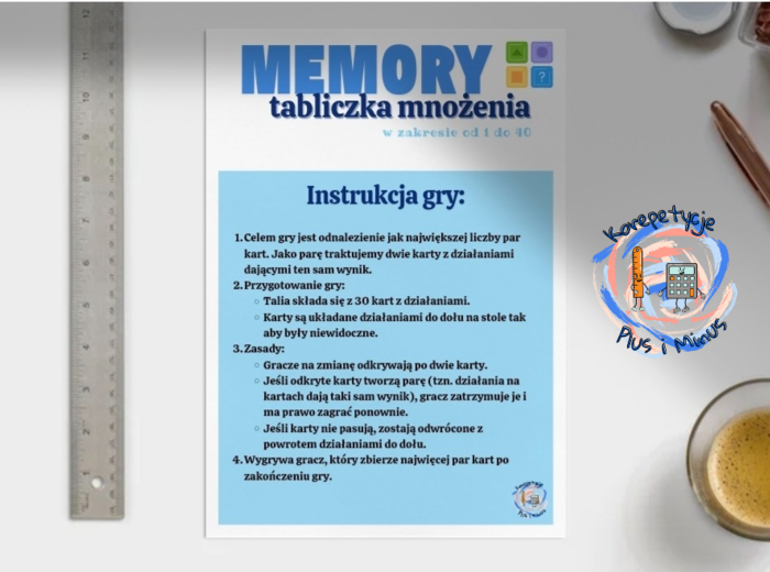 Gra Memory - tabliczka mnożenia