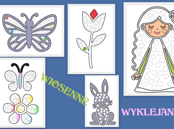 Wyklejanki z plasteliny wiosna