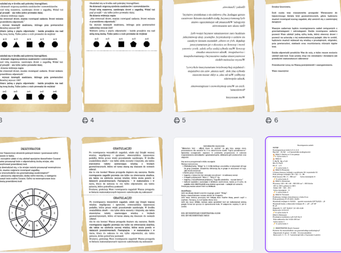 Escape Room – Misterium Brył - powtórzenie ostrosłupy i graniastosłupy klasa 8