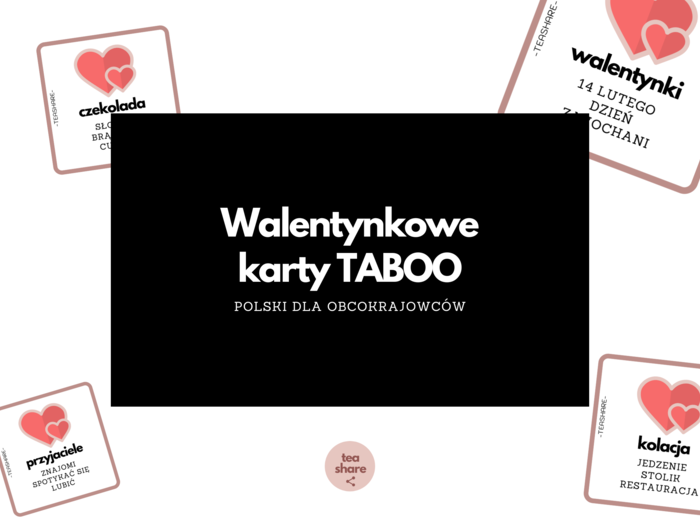 Walentynkowe karty TABOO polski dla obcokrajowców