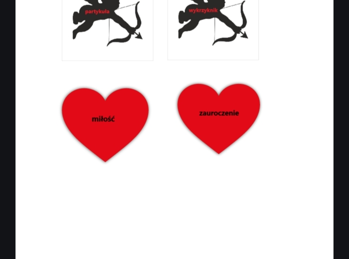 walentynkowe części mowy