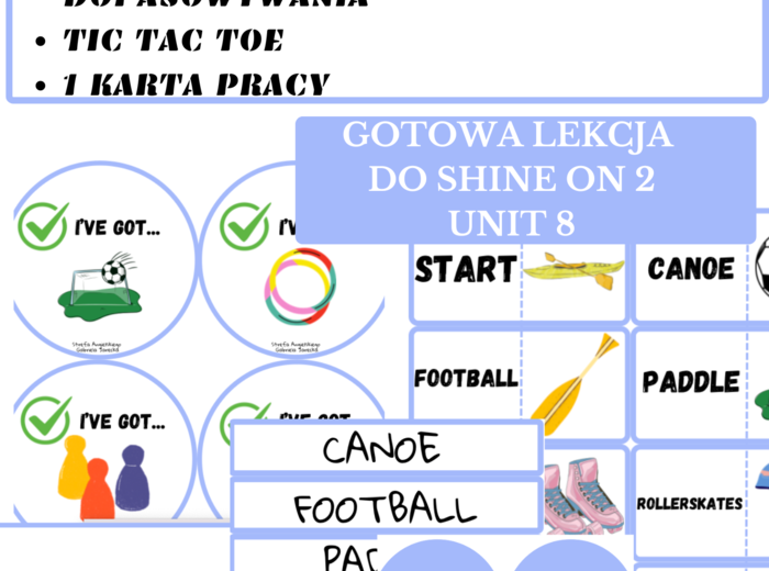 SHINE ON 2 UNIT 8 MATERIAŁY, GOTOWA LEKCJA, KARTA PRACY