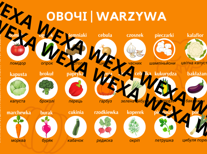 Warzywa po polsku/ овочі/ польська мова