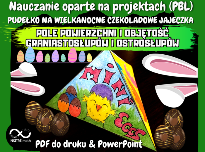 Wielkanocny projekt matematyczny: pole powierzchni i objętość graniastosłupów i ostrosłupów. WIELKANOC. Nauczanie Oparte na Projektach (PBL).