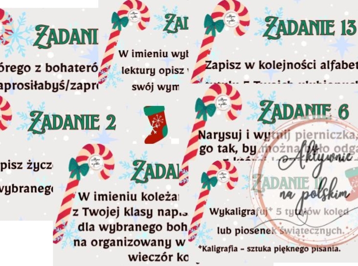 Polonistyczny kalendarz adwentowy