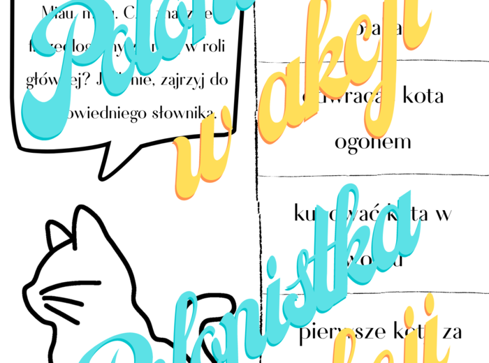 Kot we frazeologii - karta pracy, notatka