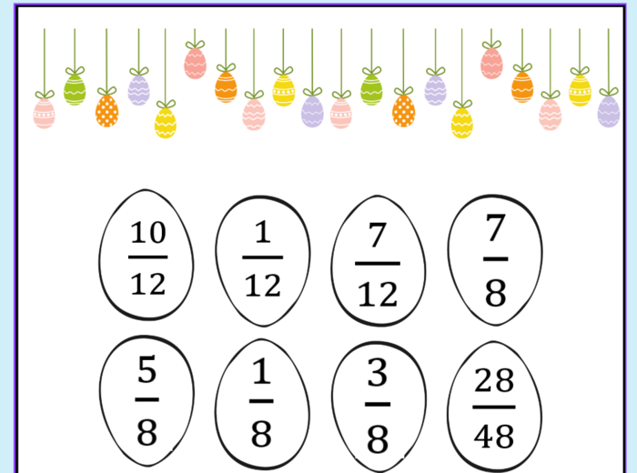 Zadania  „Pisanki z ułamkami”