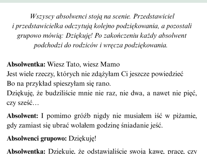 "Od bobasa do... absolwenta!"- scenariusz pożegnania uczniów szkoły podstawowej / ponadpodstawowej