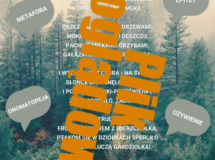 Międzynarodowy dzień poezji i lasu. Poetycka kąpiel leśna - karty zadań w plenerze.
