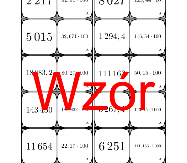 Domino - Mnożenie przez 10, 100 i 1000 | matematyka