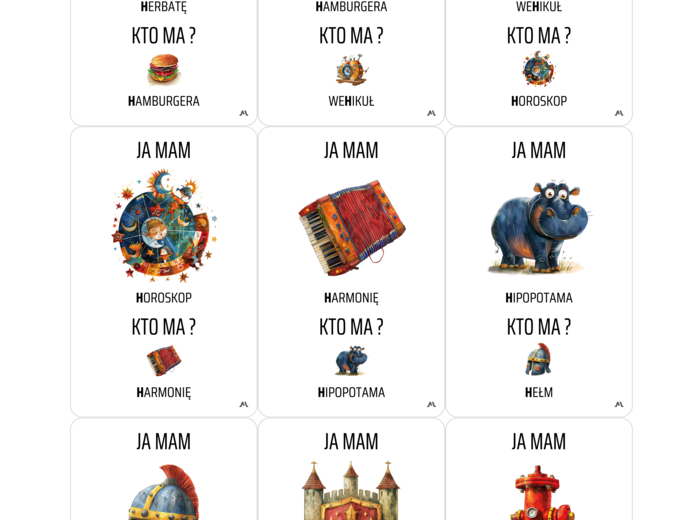 Ja mam... Kto ma...? - wyrazy z h