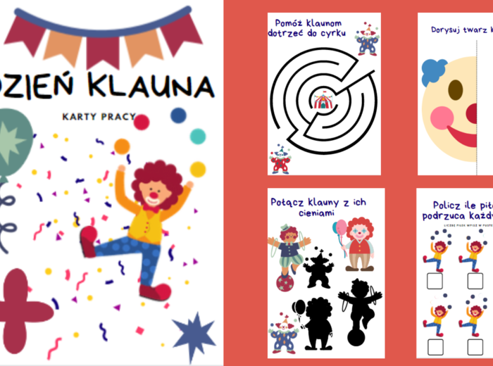 Dzień klauna - karty pracy