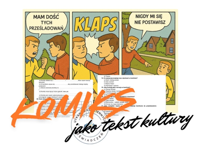 Komiks jako tekst kultury- 25 zadań z kluczem odpowiedzi