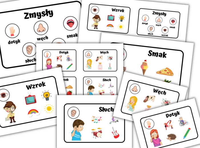 Zmysły - plakaty i wklejki do zeszytu