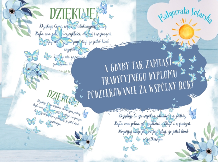 Dyplom-Dziekuję za wspólny rok