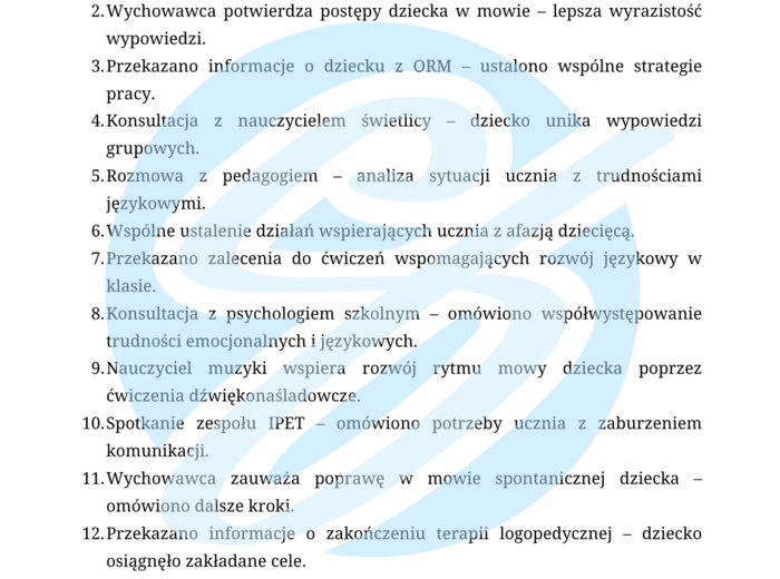 Logopeda w szkole podstawowej – przykładowe wpisy do dziennika