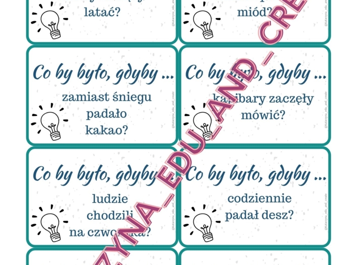 KREATYWNE KARTY - rozwijające twórcze myślenie