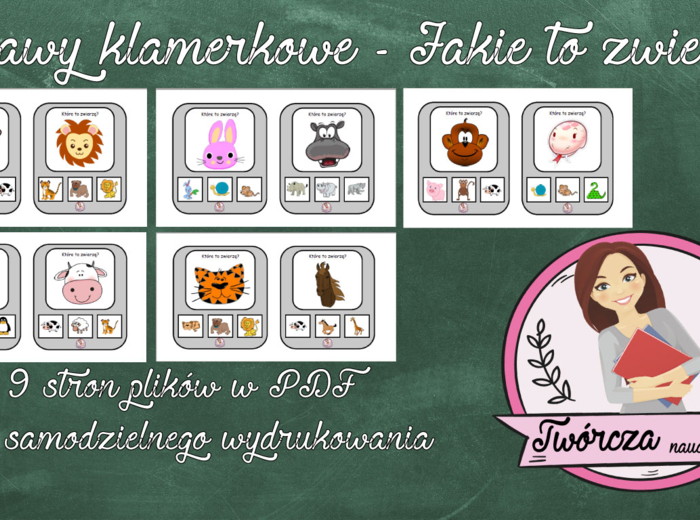 Które to zwierzę - zabawy klamerkowe