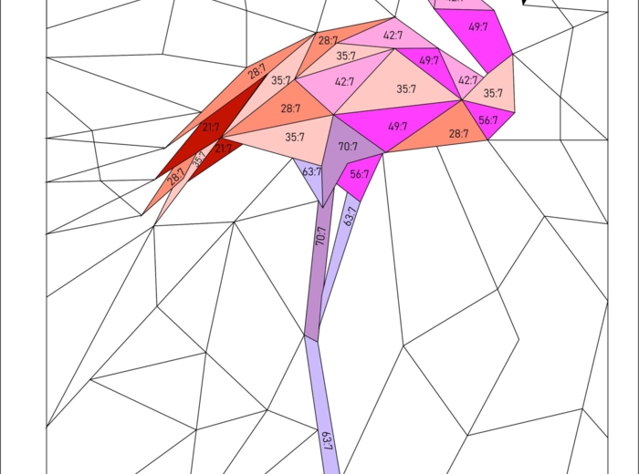 Dzielenie przez 7 - kolorowanka według wyników dzielenia, nauka dzielenia