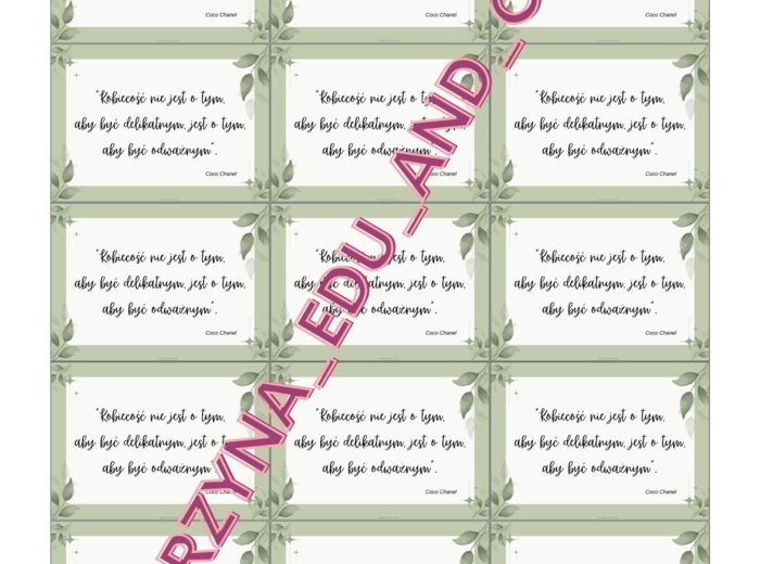 Kupony z cytatami - Dzień Kobiet