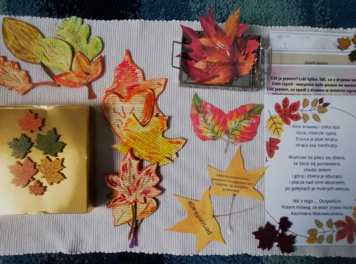 Jesień - środki stylistyczne - wiersze