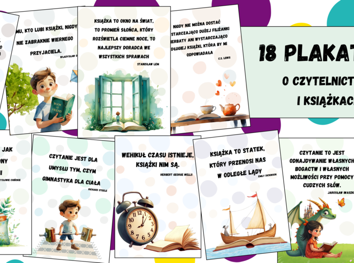 18 Plakatów o Czytelnictwie - Minimalistyczna Grafika z Cytatami o Książkach i czytaniu