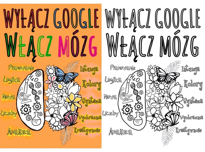 Plakat - Światowy Tydzień Mózgu - wyłącz google włącz mózg