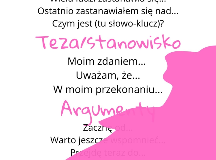Rozprawka! Prezentacja PDF z pełnym kursem pisania i planem! Egzamin ósmoklasisty!