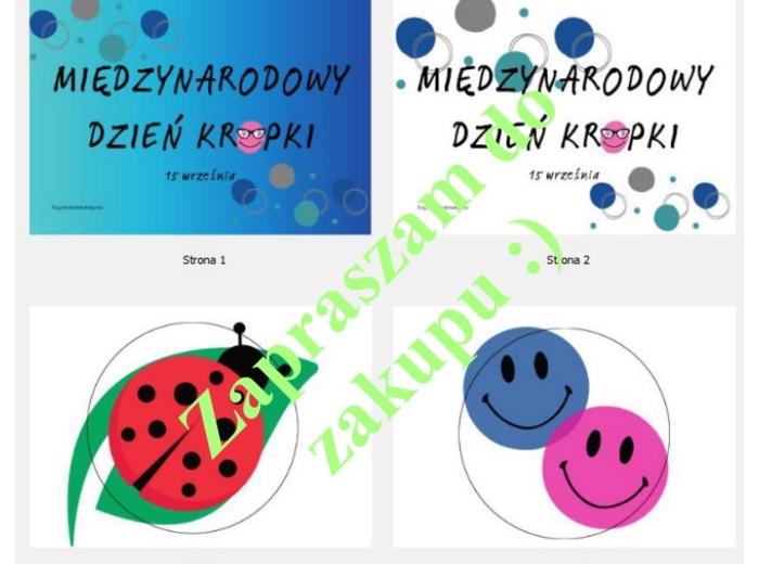 Propozycja gazetki - Dzień Kropki I.