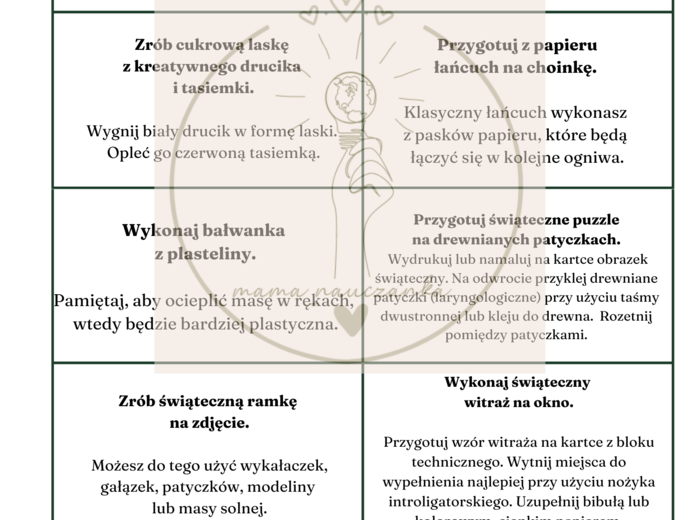 Kreatywny kalendarz adwentowy